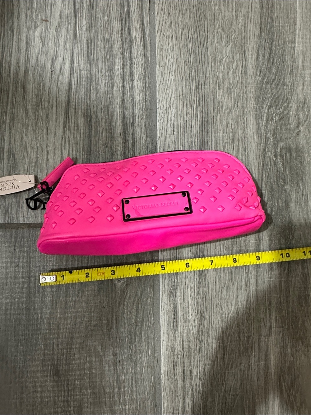 Victoria's Secret Neon Pink Studded Cosmetic Case - Picture 5 of 6